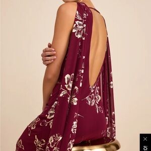 Floral Open Back Dress